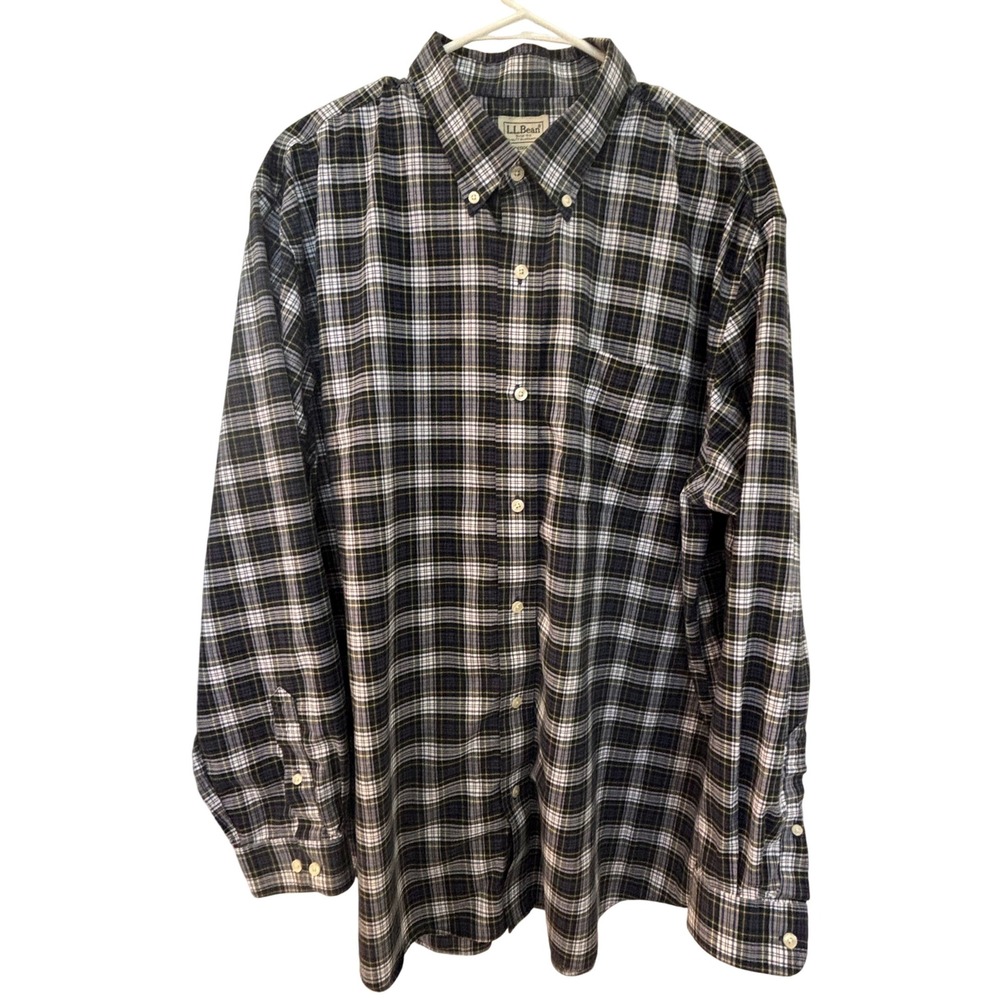 L.L.Bean Mens XL Traditional Fit Plaid‎ Button Down Long Sleeve Shirt